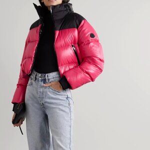 Pink Moncler Cropped Jacket (Like New) - Size 0 / XS